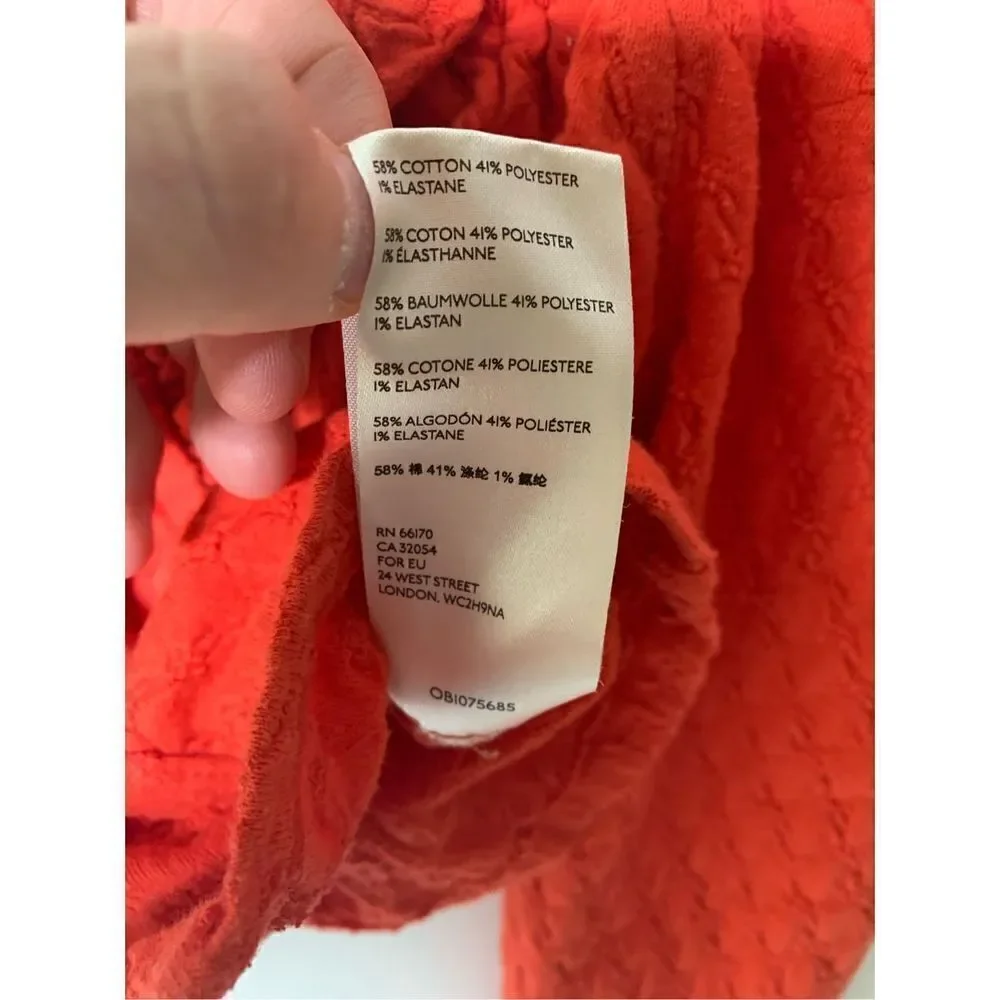 Free People Red Bustier Top boho orange size small